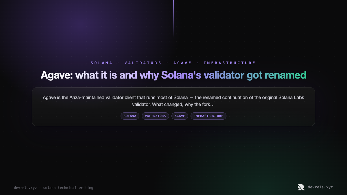 Agave: what it is and why Solana's validator got renamed