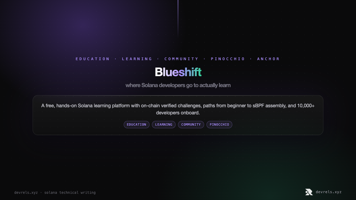 Blueshift: where Solana developers go to actually learn
