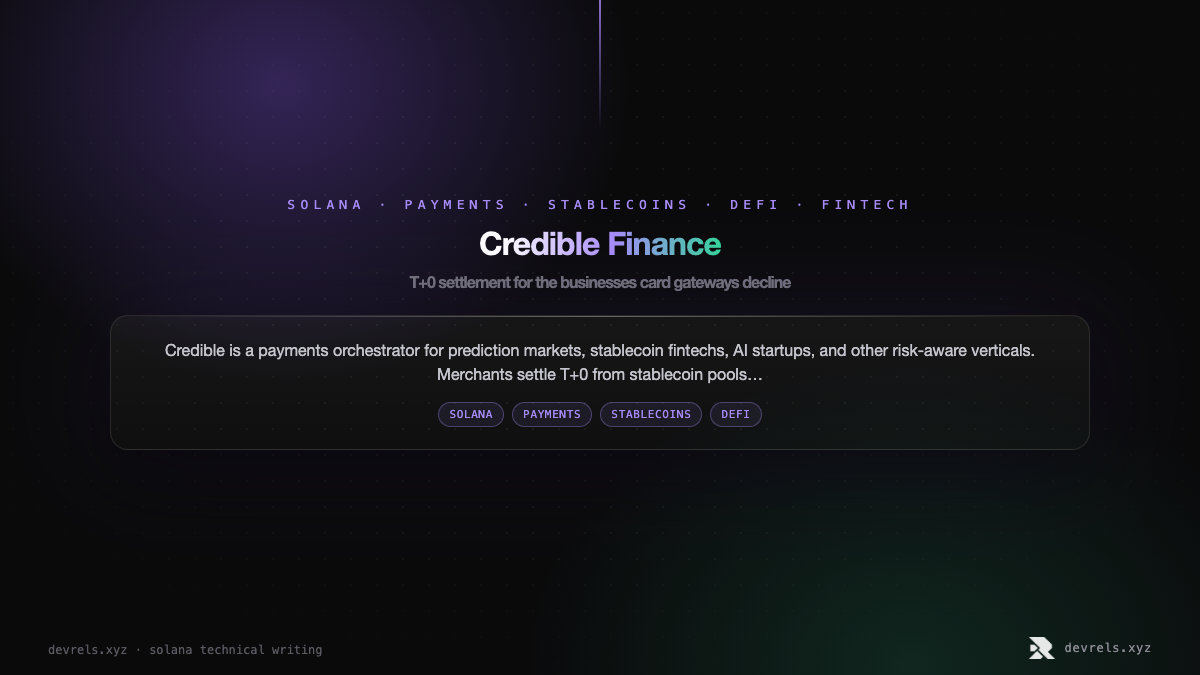 Credible Finance: T+0 settlement for the businesses card gateways decline