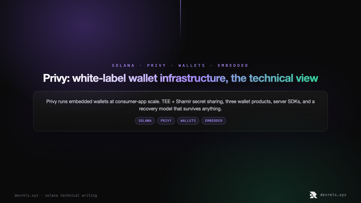 Privy: white-label wallet infrastructure, the technical view