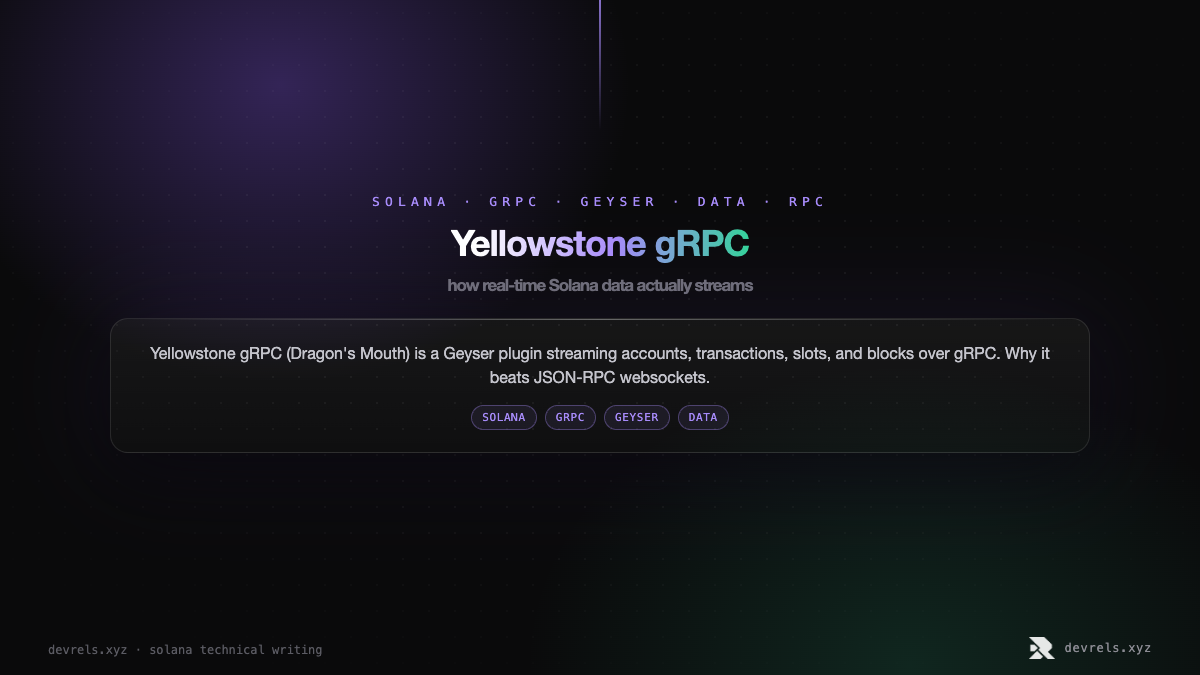 Yellowstone gRPC: how real-time Solana data actually streams